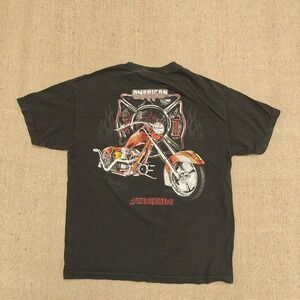 Vintage American Chopper shirt mens large black 1990s biker
